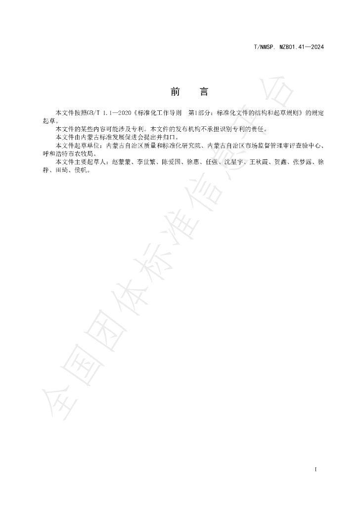 T/NMSP .MZB01.41-2024 标准预览