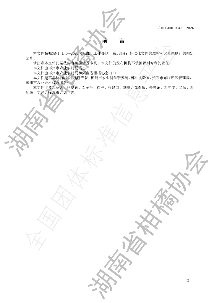 T/HNSGJXH 0043-2024 标准预览
