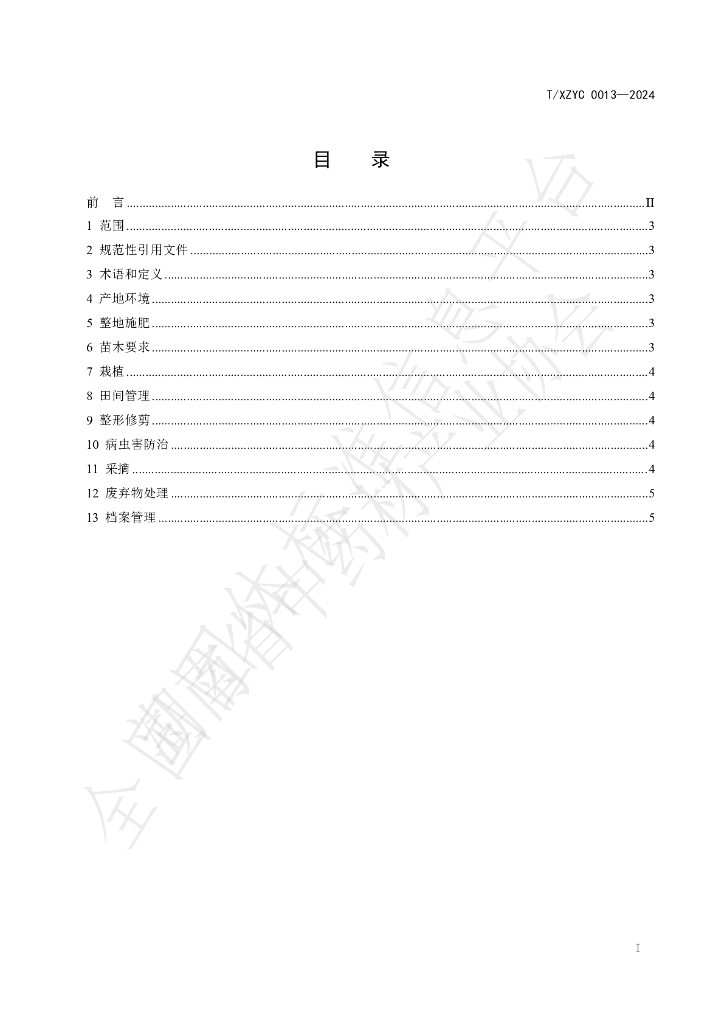 T/XZYC 0013-2024 标准预览