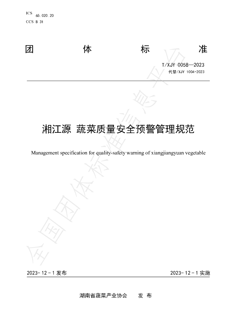 T/XJY 0058-2023 标准预览
