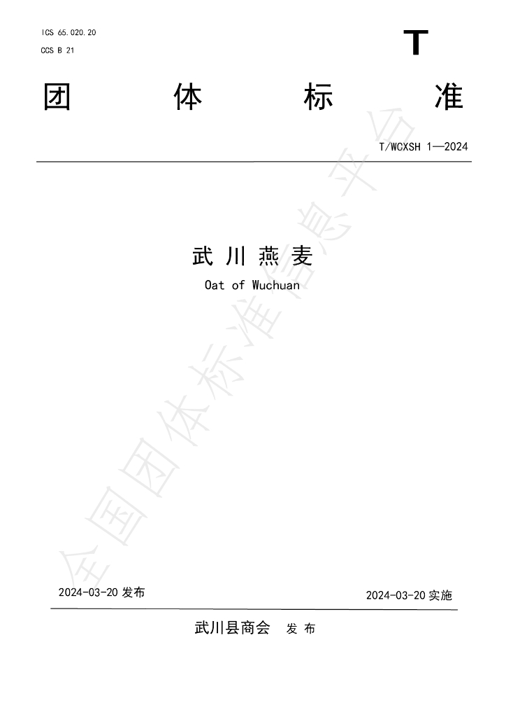 T/WCXSH 1-2024 标准预览