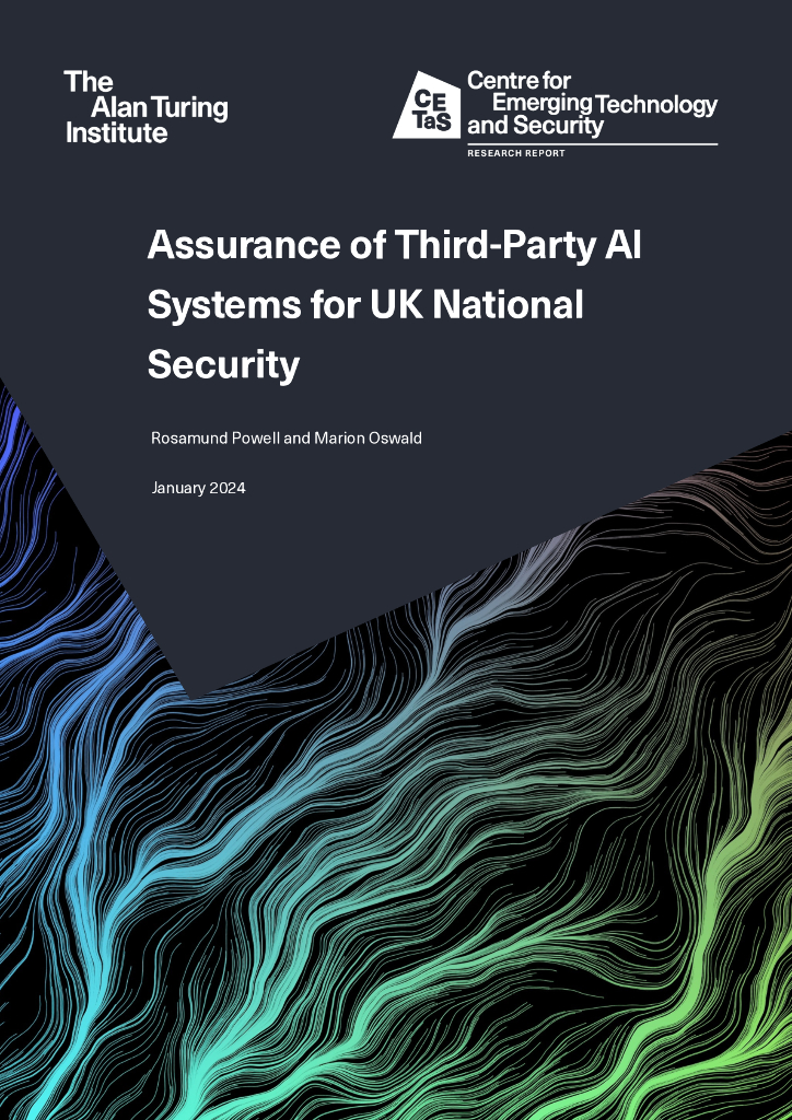 CETaS：2024年第三方<em>人工智能</em>系统对英国国家安全的保障研究报告（英文版） 海报