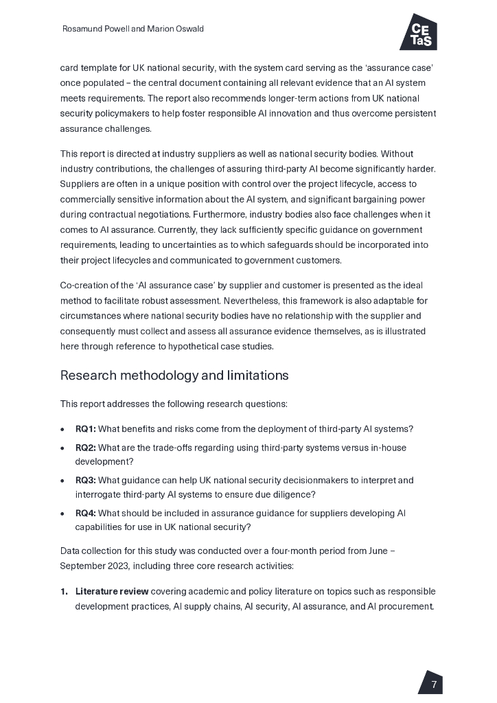 CETaS：2024年第三方人工智能系统对英国国家安全的保障研究报告（英文版）_第8页