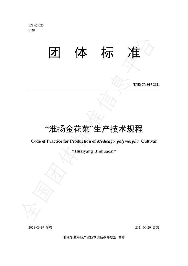 T/HXCY 017-2021 标准预览