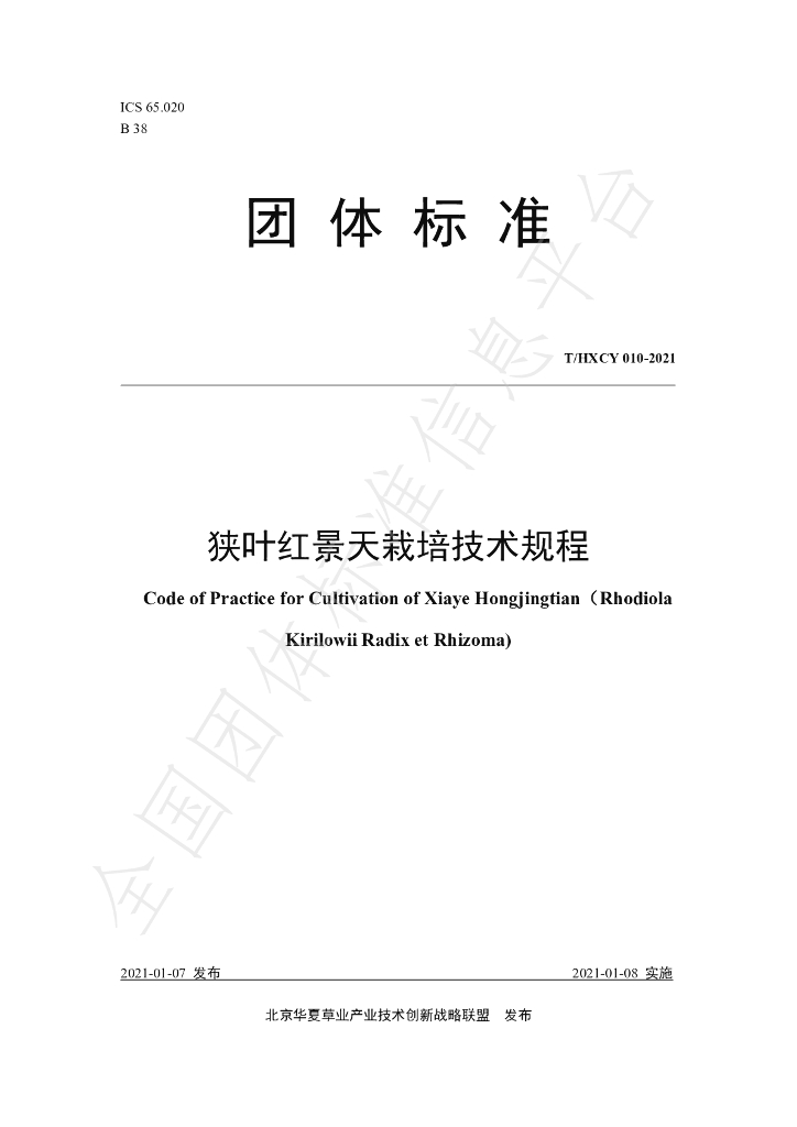 T/HXCY 010-2021 标准预览