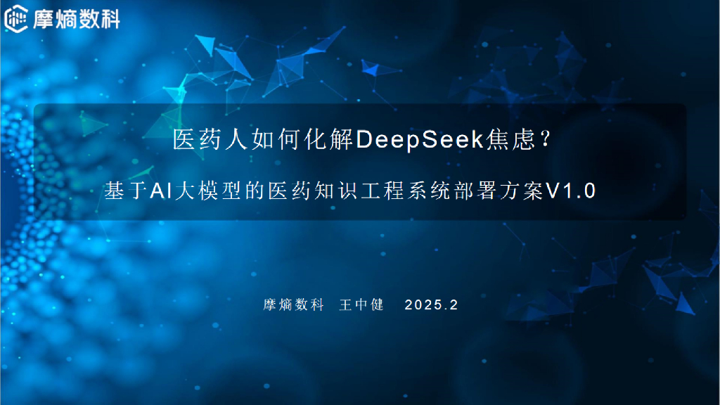 摩熵咨询：2025年基于AI大模型的医药知识工程系统部署方案V1.0