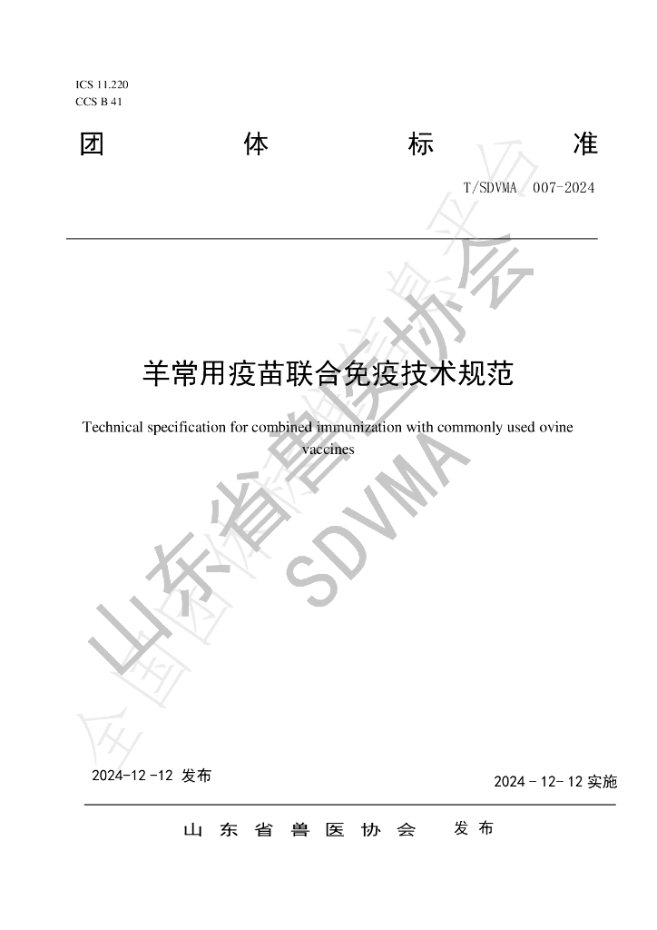 T/SDVMA 007-2024 标准预览