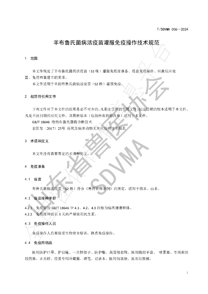 T/SDVMA 006-2024 标准预览