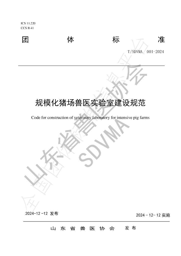 T/SDVMA 001-2024 标准预览