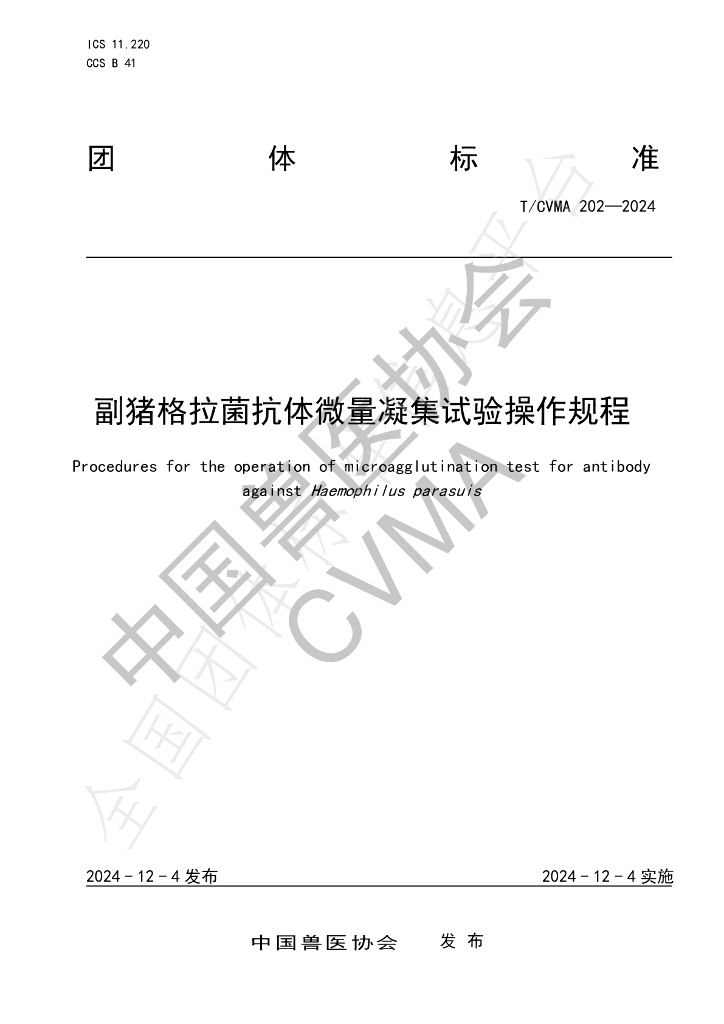 T/CVMA 202-204 标准预览