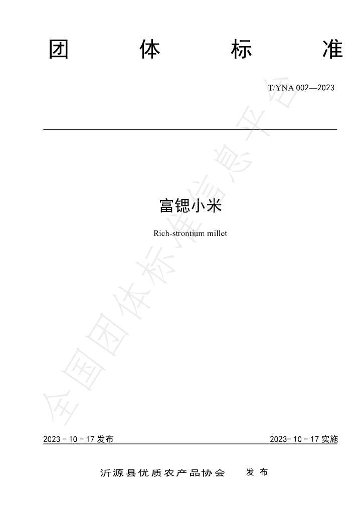 T/YNA 002-2023 标准预览