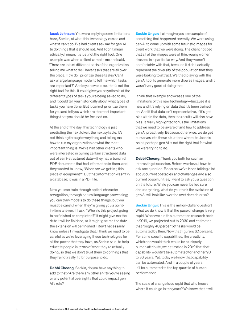 麦肯锡：2024年生成式人工智能和澳大利亚工作的未来研究报告（英文版）_第6页