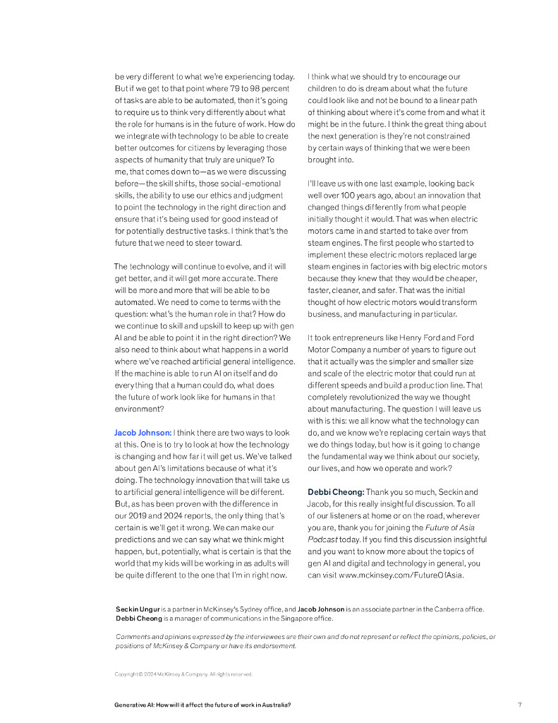 麦肯锡：2024年生成式人工智能和澳大利亚工作的未来研究报告（英文版）_第7页