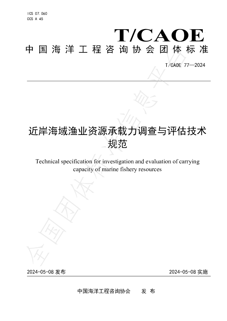T/CAOE 77-2024 标准预览