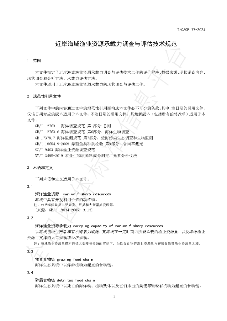 T/CAOE 77-2024 标准预览