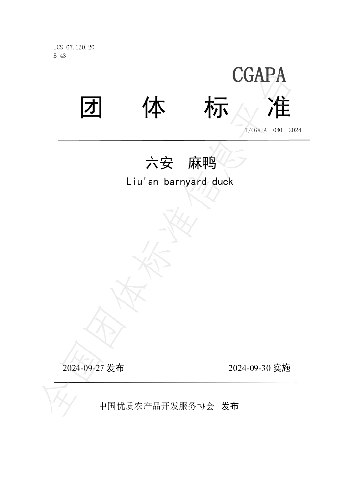 T/CGAPA 040-2024 标准预览