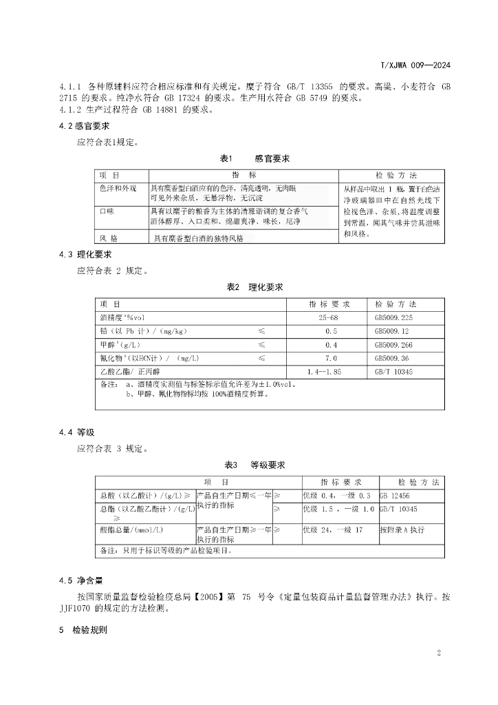 T/XJWA 009-2024 标准预览
