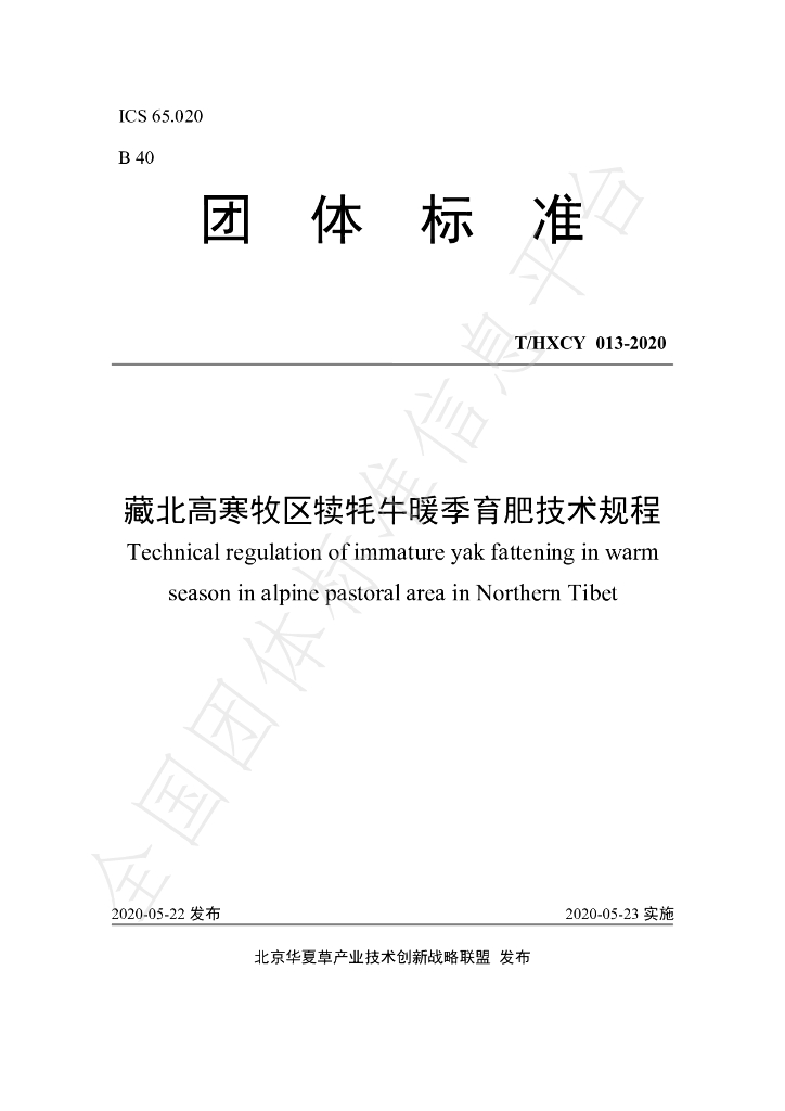T/HXCY 013-2020 标准预览