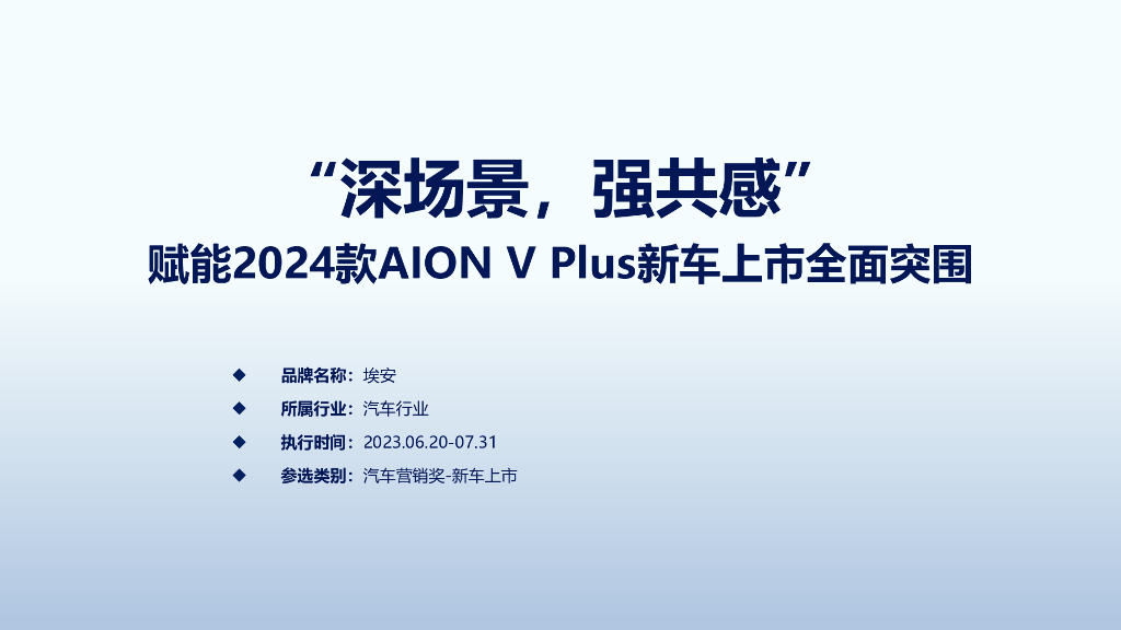 “深场景，强共感”赋能2024款AION V Plus新车上市全面突围