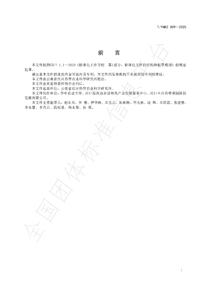 T/YNRZ 009-2025 标准预览
