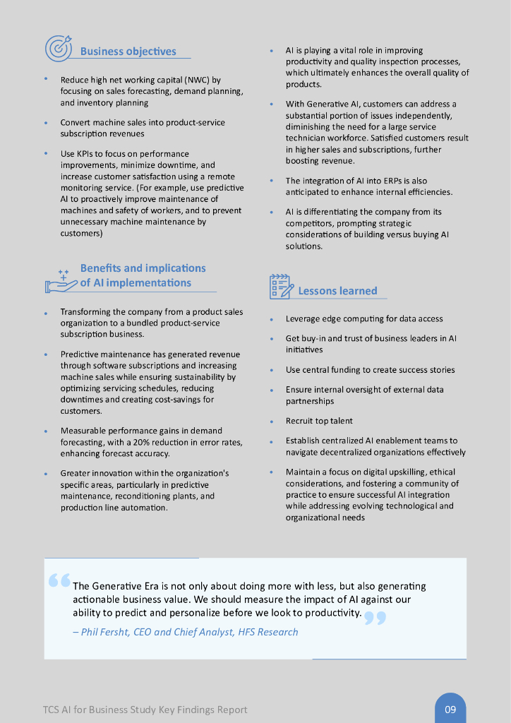 塔塔咨询服务 （TCS） ：2024年人工智能商业应用研究-关键发现报告（英文版）_第9页