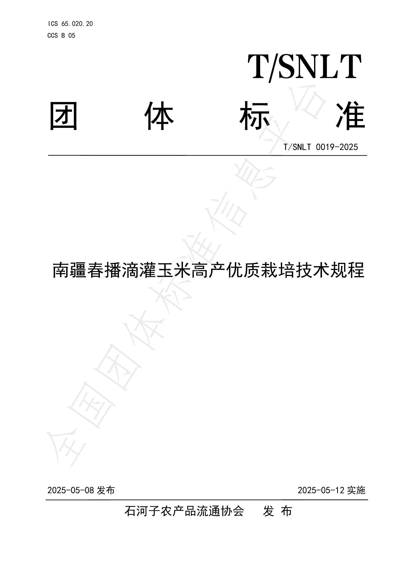 T/SNLT 0019-2025 标准预览