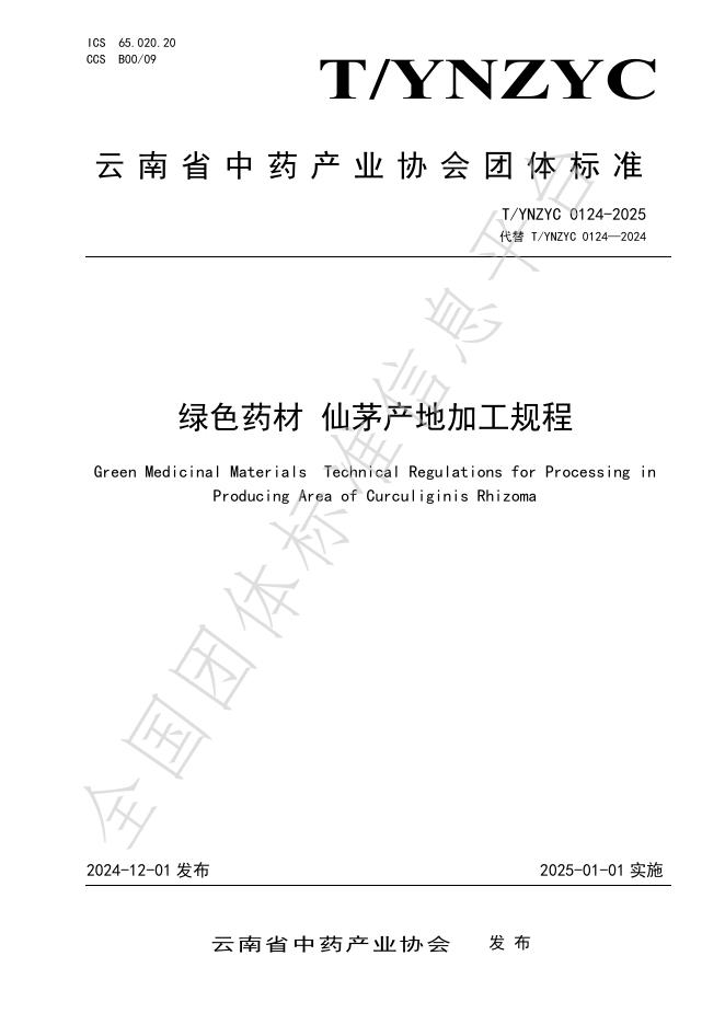 T/YNZYC 0124-2025 标准预览