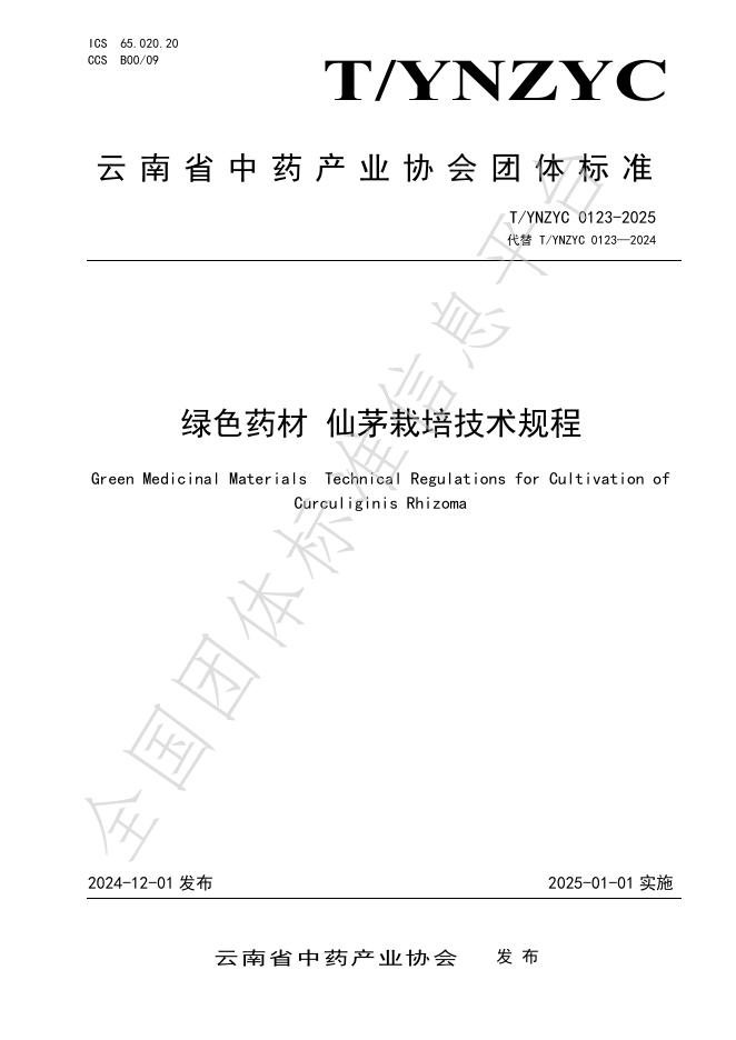 T/YNZYC 0123-2025 标准预览