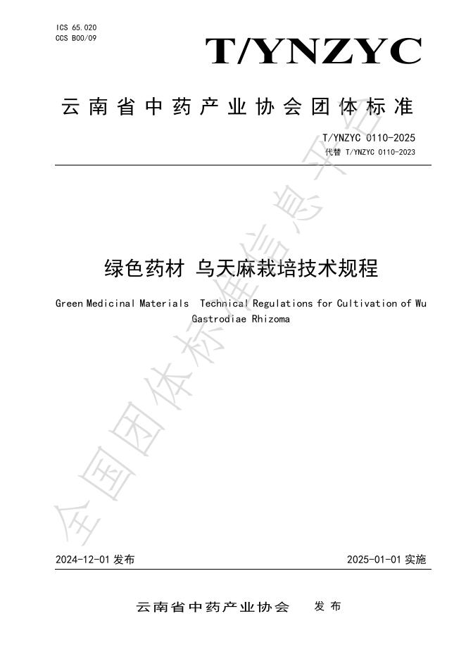T/YNZYC 0110-2025 标准预览