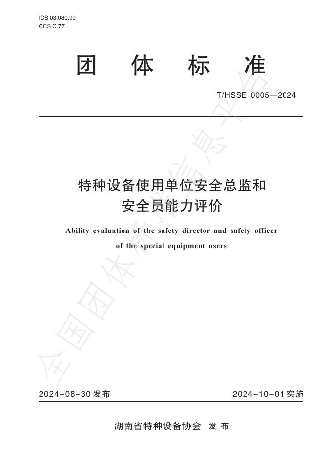 T/HSSE 0005-2024 标准预览