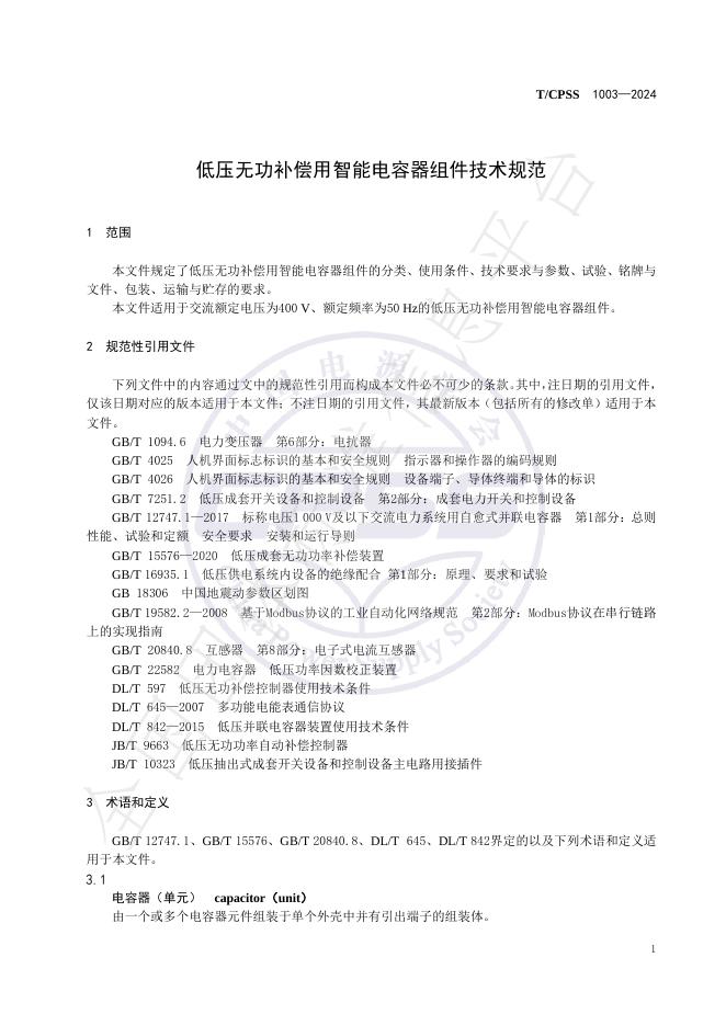 T/CPSS 1003-2024 标准预览