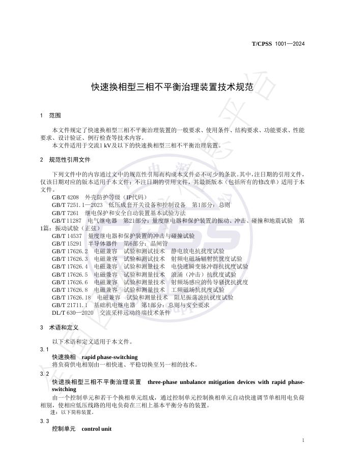 T/CPSS 1001-2024 标准预览