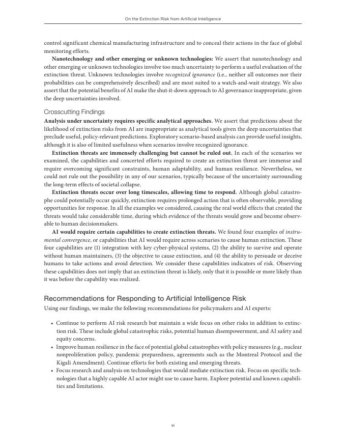 Rand兰德：2025年人工智能引发的人类灭绝风险：三大场景分析报告（英文版）_第6页