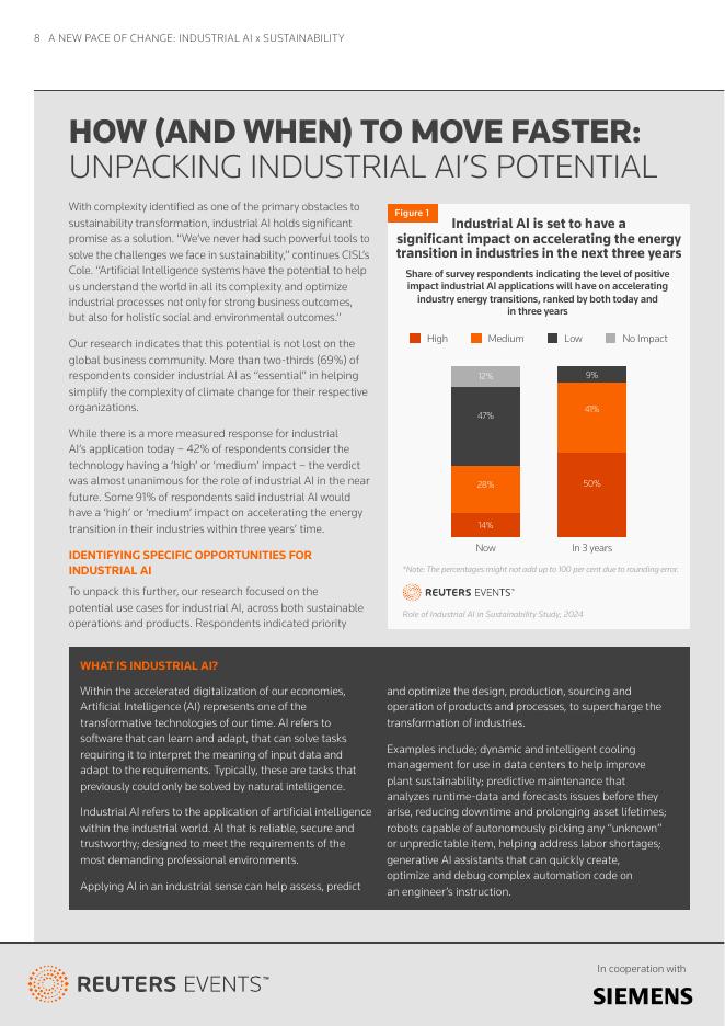路透社&西门子：2024年变革新节奏：工业人工智能与可持续发展研究报告（英文版）_第8页