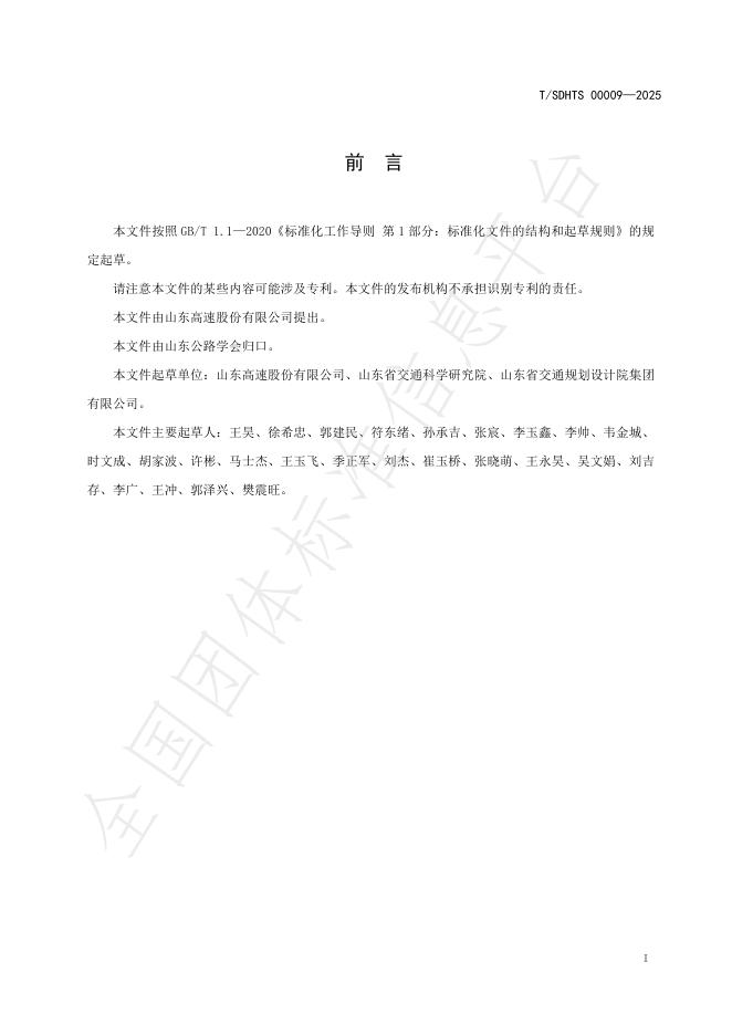 T/SDHTS 00009-2025 标准预览