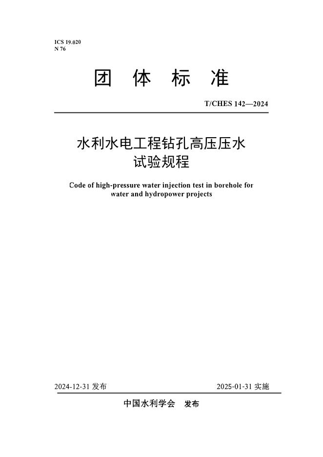 T/CHES 142-2024 标准预览