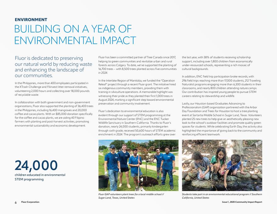 Fluor Corporation（FLR）2024年社区影响报告（英文版）_第6页