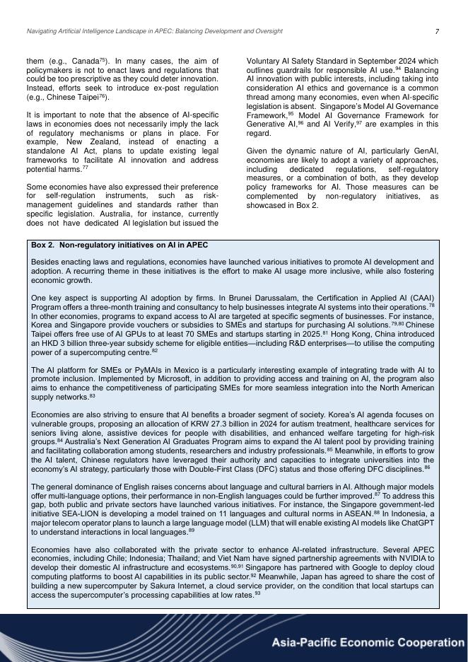 亚太经济合作组织：2025年亚太地区人工智能状况研究报告：平衡发展与监管（英文版）_第7页