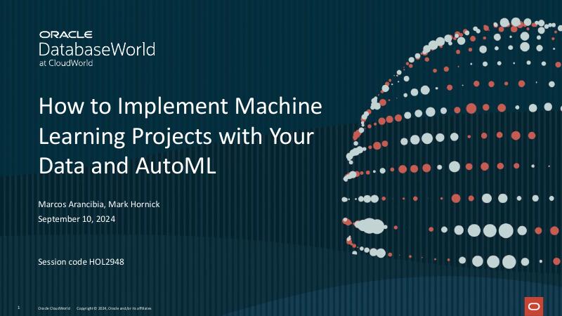 ORACLE：如何使用您的数据和AutoML实现机器学习项目（英文版）