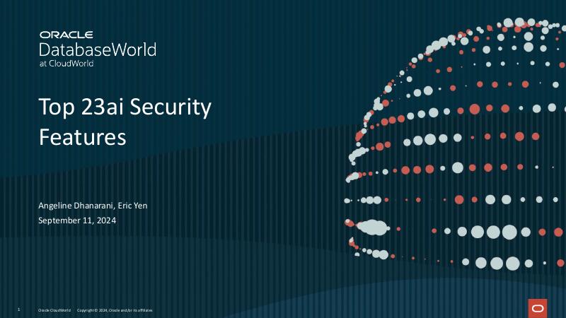 ORACLE：23 AI安全特性前五名（英文版）