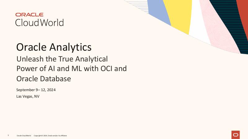 ORACLE：使用OCI和Oracle数据库释放AI和ML的真正分析能力（英文版）