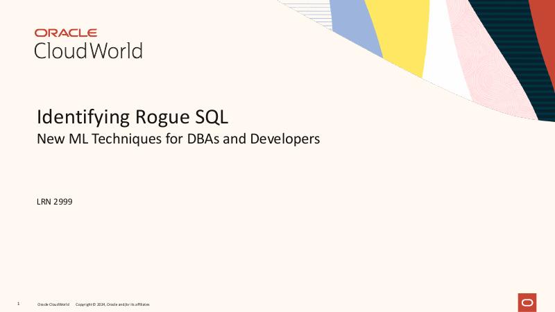 ORACLE：识别恶意SQL-DBAs和开发人员的新ML技术（英文版）