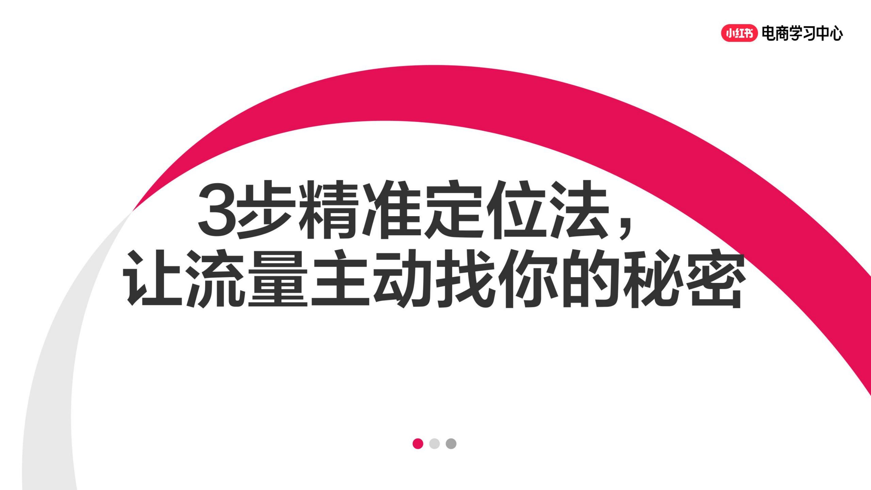 小红书：3步精准定位法，让流量主动找你的秘密