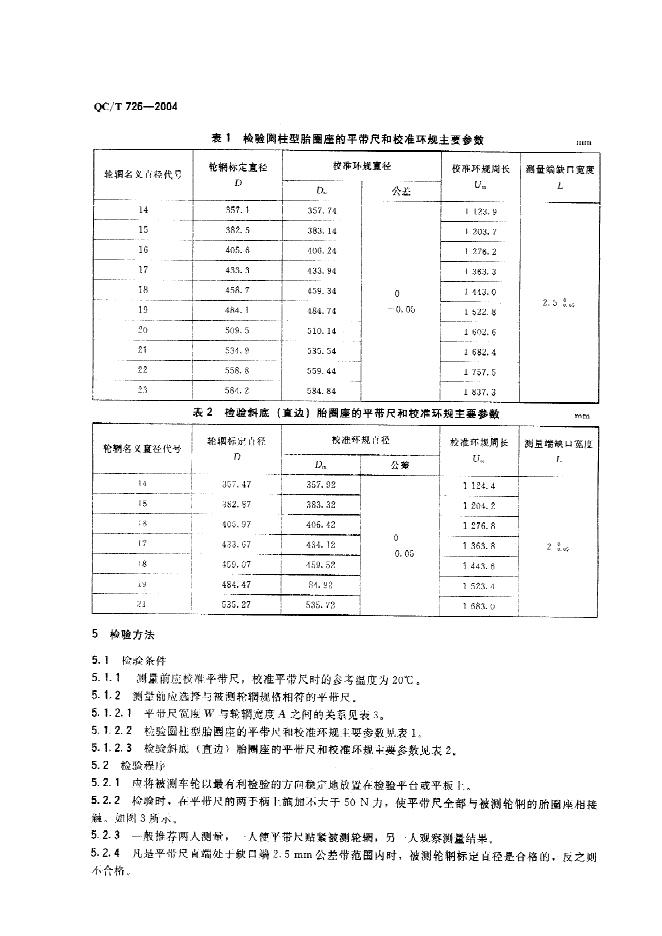 QC/T 726-2004 标准预览
