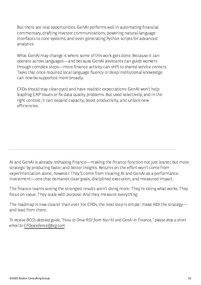 BCG波士顿咨询：2025年财务职能人工智能投资回报率提升策略研究报告（英文版）_第10页