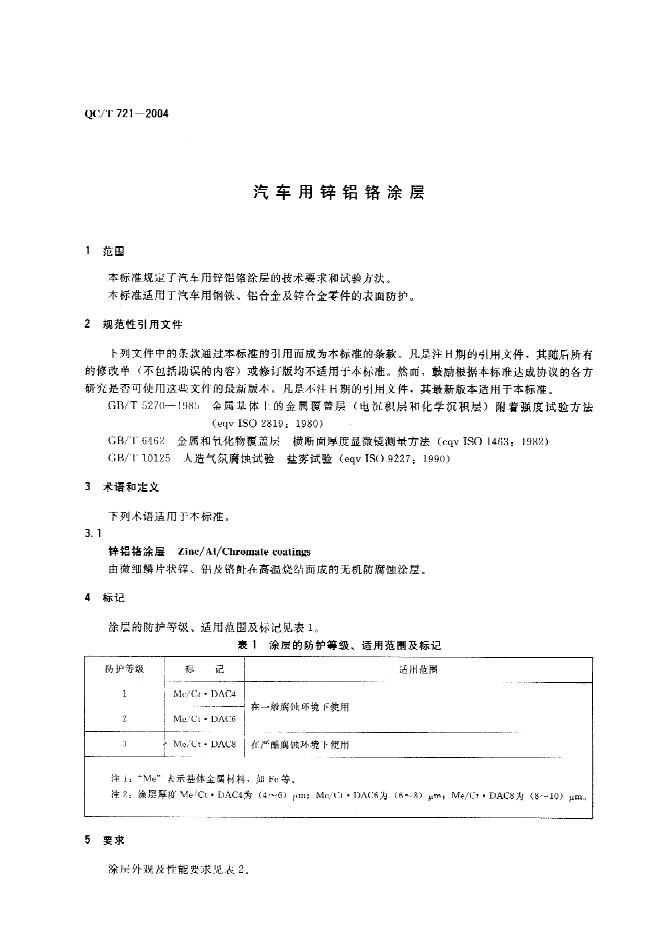 QC/T 721-2004 标准预览