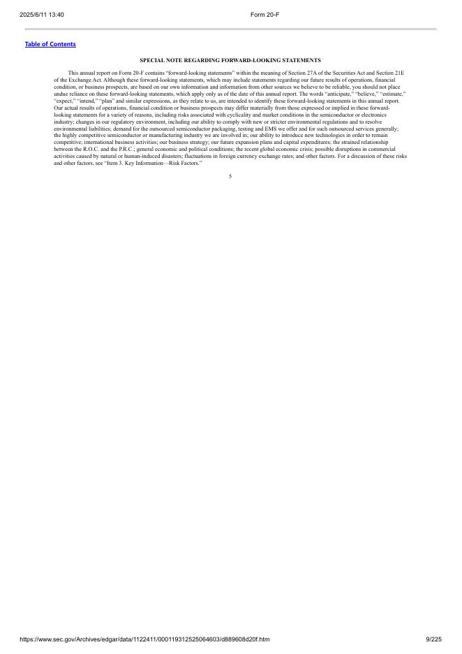 日月光控股ASE Technology Holding Co., Ltd.（ASX）2019年20-F年度报告（英文版）_第9页