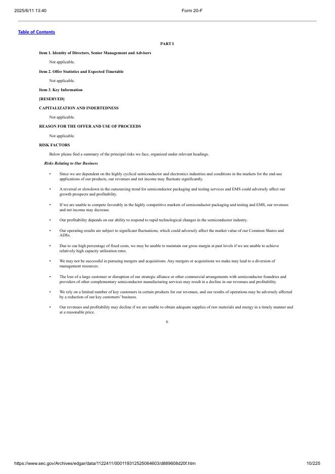 日月光控股ASE Technology Holding Co., Ltd.（ASX）2019年20-F年度报告（英文版）_第10页