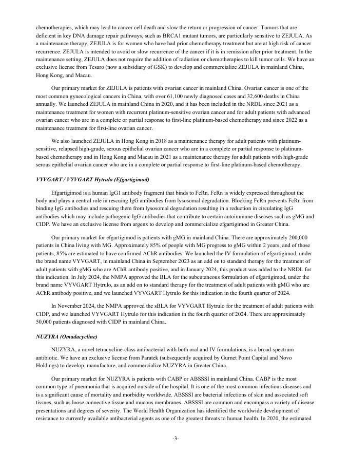 再鼎医药Zai Lab Limited（ZLAB）2024年20-F年度报告（英文版）_第10页