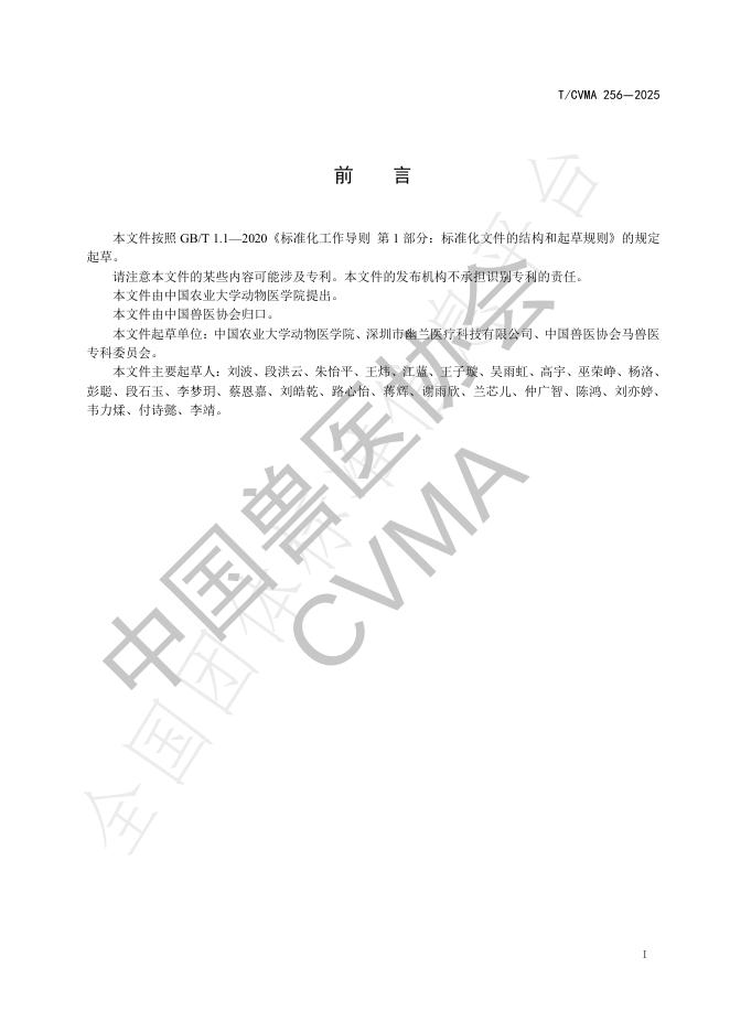 T/CVMA 256-2025 标准预览